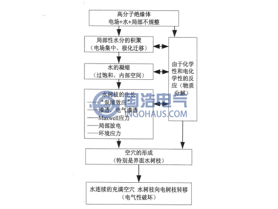 水樹枝產(chǎn)生和發(fā)展機(jī)理框圖