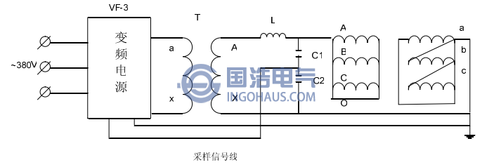 變壓器中性點(diǎn)交流耐壓試驗(yàn)接線圖